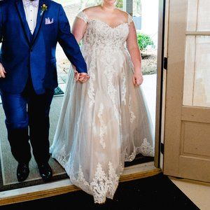 Gorgeous Plus Size Wedding Dress (22/22W) Unaltered